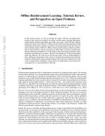 Offline Reinforcement Learning: Tutorial, Review, and Perspectives on Open Problems