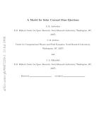 A Model for Solar Coronal Mass Ejections