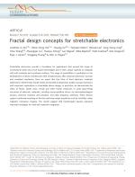 Fractal design concepts for stretchable electronics