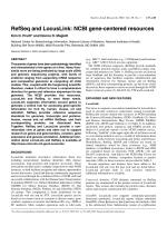 RefSeq and LocusLink: NCBI gene-centered resources