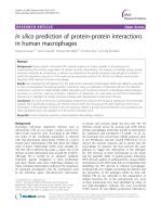 In silico prediction of protein-protein interactions in human macrophages