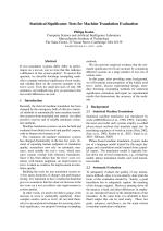 Statistical Significance Tests for Machine Translation Evaluation