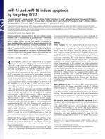 miR-15 and miR-16 induce apoptosis by targeting BCL2