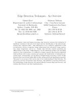 Edge Detection Techniques - An Overview