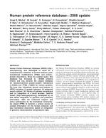 Human protein reference database—2006 update