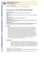 The clinical use of structural MRI in Alzheimer disease