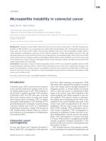 Microsatellite instability in colorectal cancer