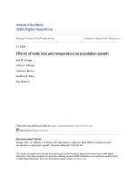 Effects of body size and temperature on population growth