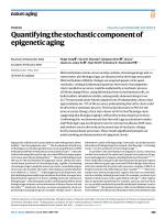 Quantifying the stochastic component of epigenetic aging