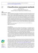 Classification assessment methods