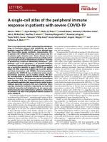 A single-cell atlas of the peripheral immune response in patients with severe COVID-19