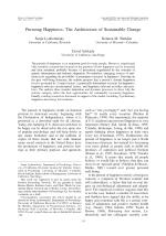 Pursuing Happiness: The Architecture of Sustainable Change