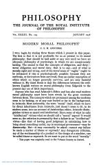 MODERN MORAL PHILOSOPHY
