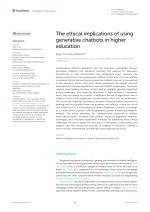 The ethical implications of using generative chatbots in higher education