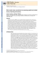 Morris water maze: procedures for assessing spatial and related forms of learning and memory