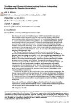 The Hearsay-II Speech-Understanding System: Integrating Knowledge to Resolve Uncertainty