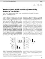 Enhancing CD8 T-cell memory by modulating fatty acid metabolism
