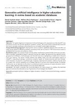 Generative artificial intelligence in higher education learning: A review based on academic databases