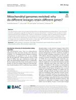 Mitochondrial genomes revisited: why do different lineages retain different genes?