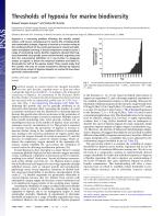 Thresholds of hypoxia for marine biodiversity