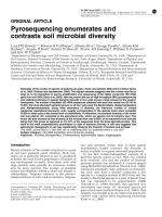 Pyrosequencing enumerates and contrasts soil microbial diversity