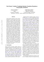 Don't Rank, Combine! Combining Machine Translation Hypotheses Using Quality Estimation