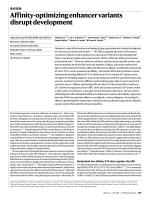Affinity-optimizing enhancer variants disrupt development