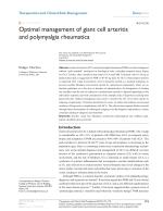 Optimal management of giant cell arteritis and polymyalgia rheumatica