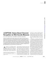 reCAPTCHA: Human-Based Character Recognition via Web Security Measures