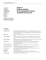 European guidelines for the management of chronic nonspecific low back pain