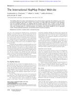 The International HapMap Project Web site