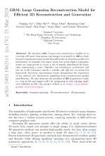 GRM: Large Gaussian Reconstruction Model for Efficient 3D Reconstruction and Generation