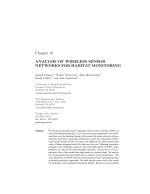 ANALYSIS OF WIRELESS SENSOR NETWORKS FOR HABITAT MONITORING