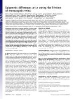 Epigenetic differences arise during the lifetime of monozygotic twins