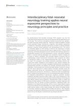 Interdisciplinary fetal-neonatal neurology training applies neural exposome perspectives to neurology principles and practice