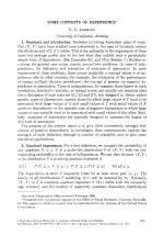 SOME CONCEPTS OF DEPENDENCE