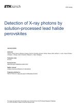 Detection of X-ray photons by solution-processed lead halide perovskites