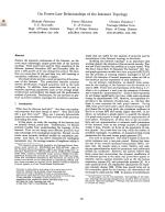 On Power-Law Relationships of the Internet Topology