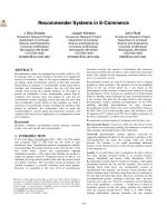 Recommender Systems in E-Commerce