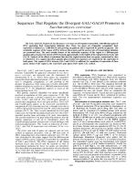 Sequences That Regulate the Divergent GAL1-GAL10 Promoter in Saccharomyces cerevisiae