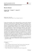 Recent Advances
