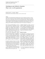 Attachment and reflective function: Their role in self-organization