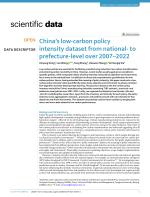 China’s low-carbon policy intensity dataset from national- to prefecture-level over 2007–2022