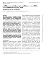 miRBase: annotating high confidence microRNAs using deep sequencing data