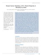 Breast Cancer Statistics, 2017, Racial Disparity in Mortality by State