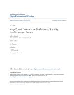 Kelp Forest Ecosystems: Biodiversity, Stability, Resilience and Future
