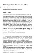 A New Approach to the Maximum-Flow Problem