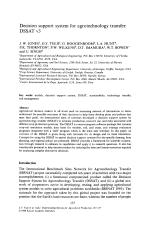 Decision support system for agrotechnology transfer: DSSAT v3