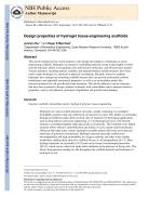 Design properties of hydrogel tissue-engineering scaffolds