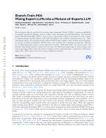 Branch-Train-MiX: Mixing Expert LLMs into a Mixture-of-Experts LLM